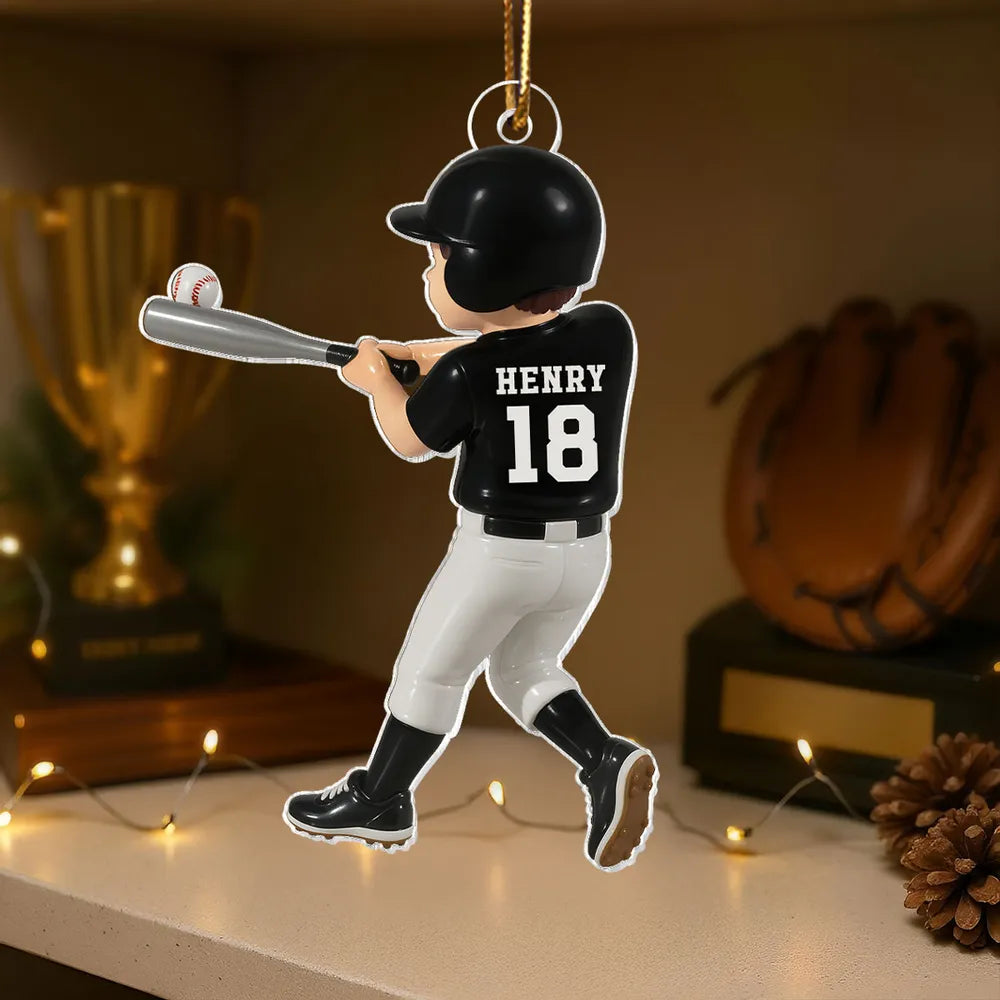 Baseball Acrylic Ornament Sports Design High Clarity Beautiful and Textured Gift