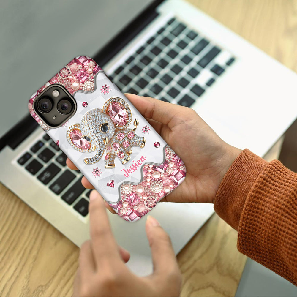 Just A Girl Who Loves Elephants - Personalized Elephant Full Print Phone Case