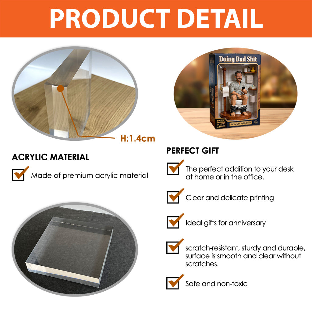 Customized "Doing Dad Shit" Action Figure – Funny Older Latin Dad Life Toy Statue, Hilarious Gag Gift for Father’s Day Man Cave Decor