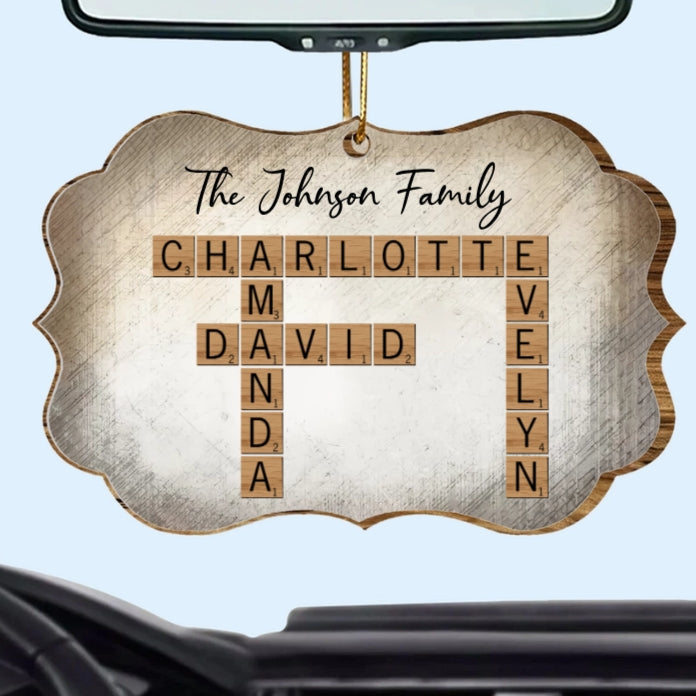 Personalized Family Name Scrabble Poster, Plaque, Keychain, Pillow, Sign - A Perfect Gift for Family