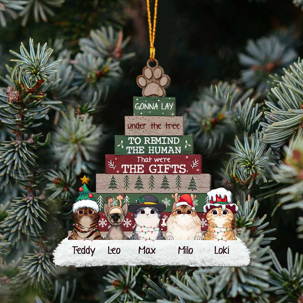 Gonna Lay Under The Tree - Personalized Christmas Cat Ornament