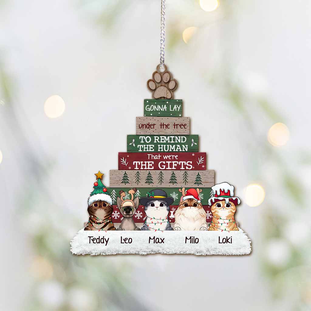 Gonna Lay Under The Tree - Personalized Christmas Cat Ornament