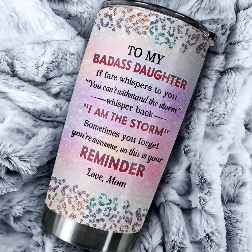 Insulated Travel Tumbler Mother and Daughter Design High Clarity Sentimental Gift Choice