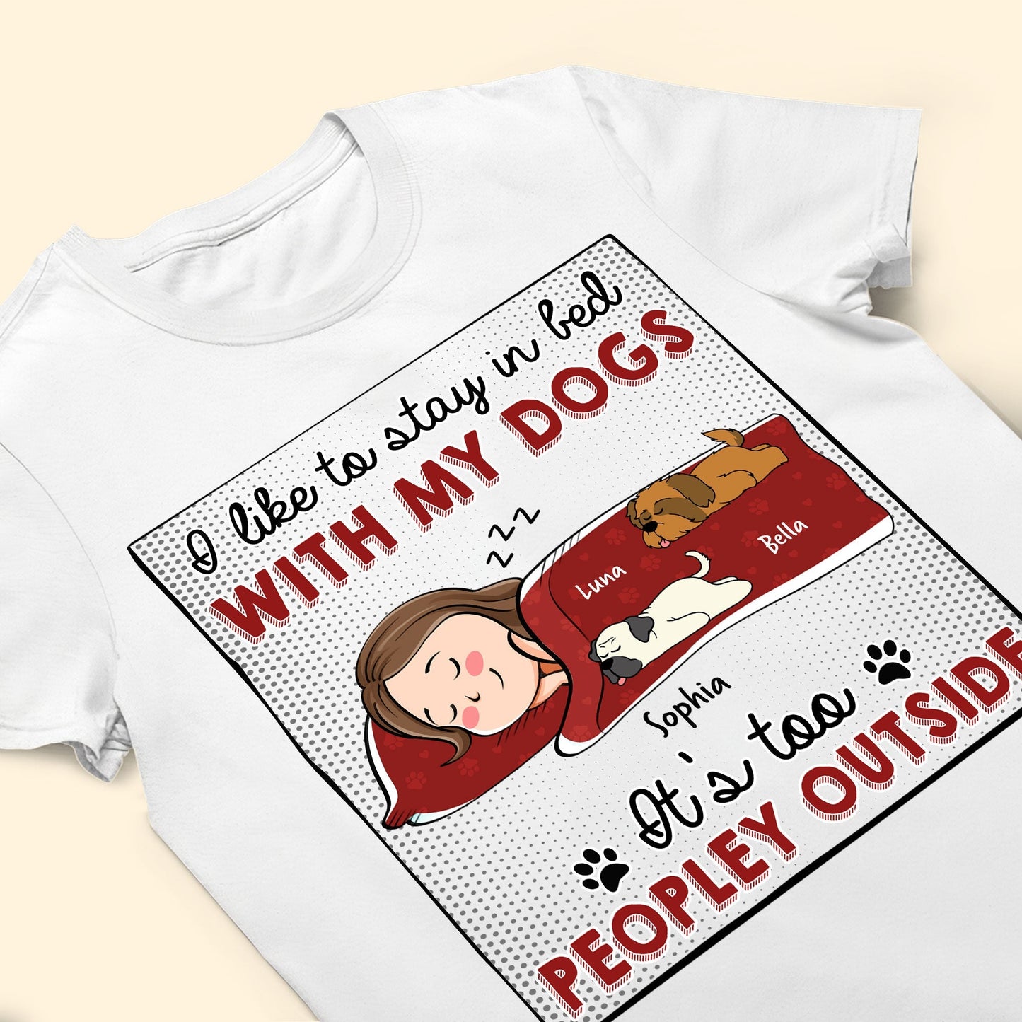 Pet-Themed Personalized Tee – Cozy Design for Valentine's, Mother's Day, and More