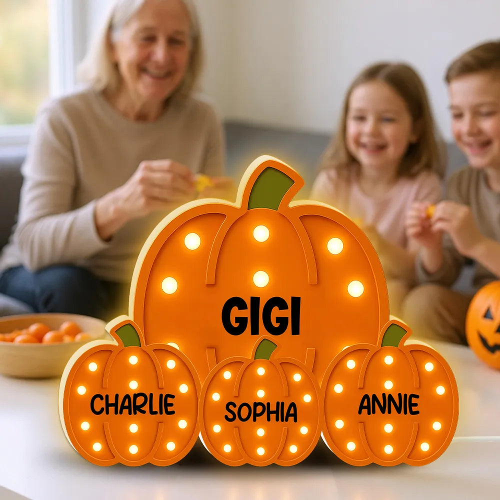 Acrylic Light Box with Pumpkin Design, Grandma-Inspired Theme and Perfect Holiday Gift