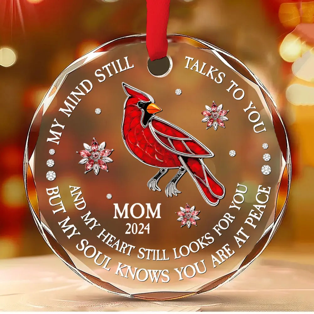 Personalized Crystal Ornament Memorial Butterfly Design for Christmas Tree Decor, Unique Sympathy Gift for Family