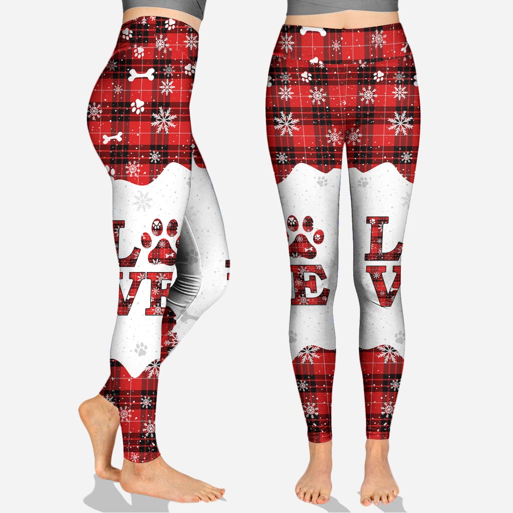 Love Dogs - Personalized Christmas Dog Hoodie and Leggings