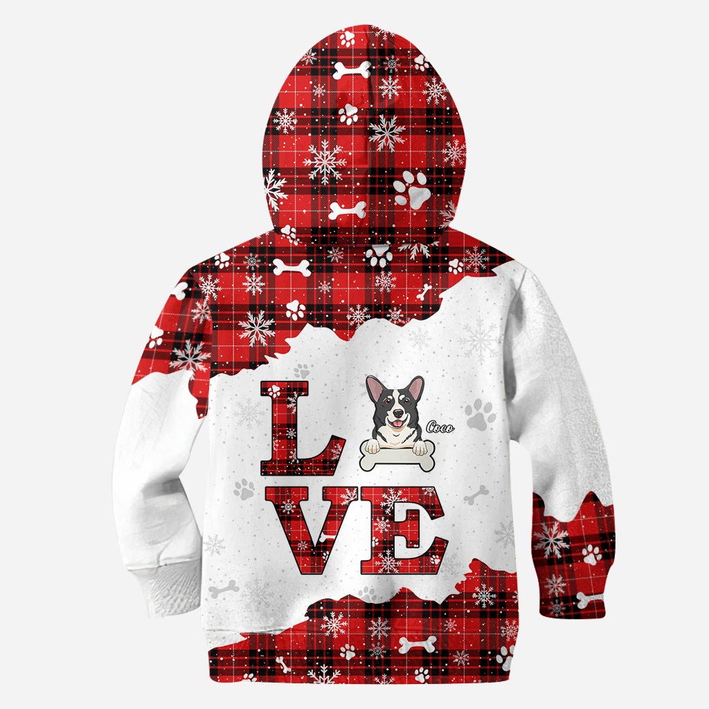 Love Dogs - Personalized Christmas Dog Hoodie and Leggings