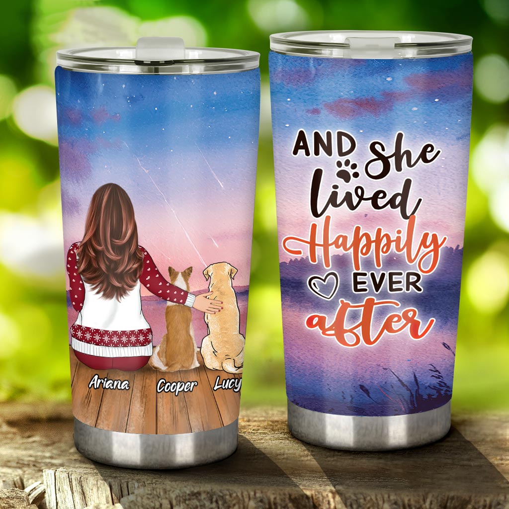 Life Is Better With A Dog - Personalized Christmas Dog Tumbler