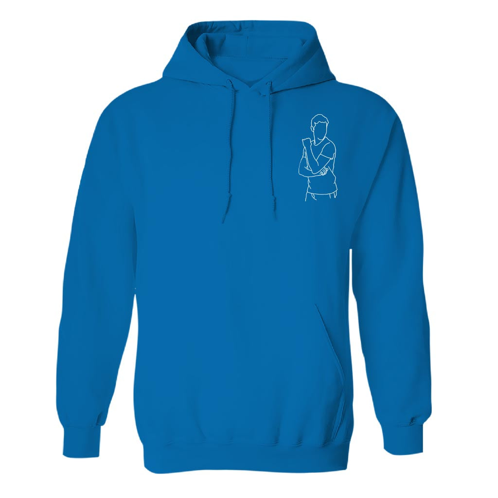Custom Line Art - Personalized grandson Embroidered Hoodie