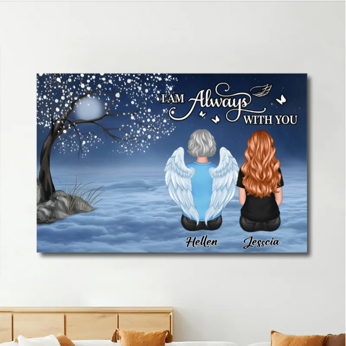 Butterfly I Am Always With You Memorial Personalized Keychain or Poster or Ornament or Plaque