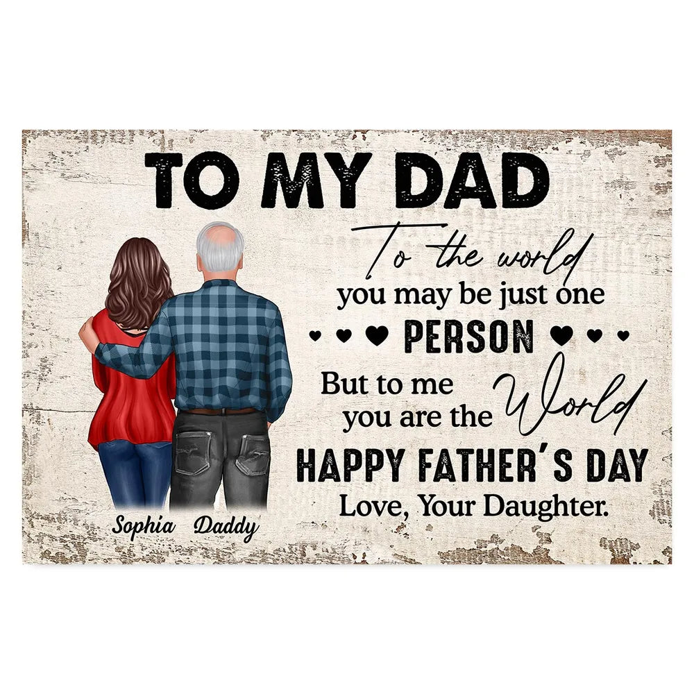 Personalized Gift Poster or Canvas - Father's Day Surprise