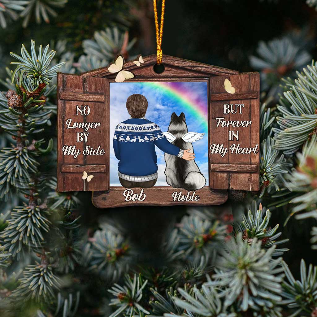 Wish You Were Here - Personalized Christmas Dog Ornament (Printed On Both Sides)