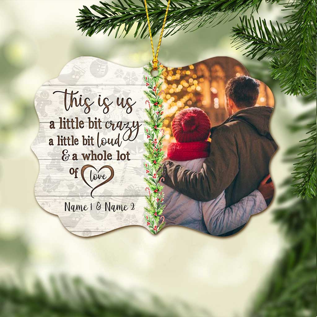 This Is Us - Personalized Christmas Couple Ornament (Printed On Both Sides)