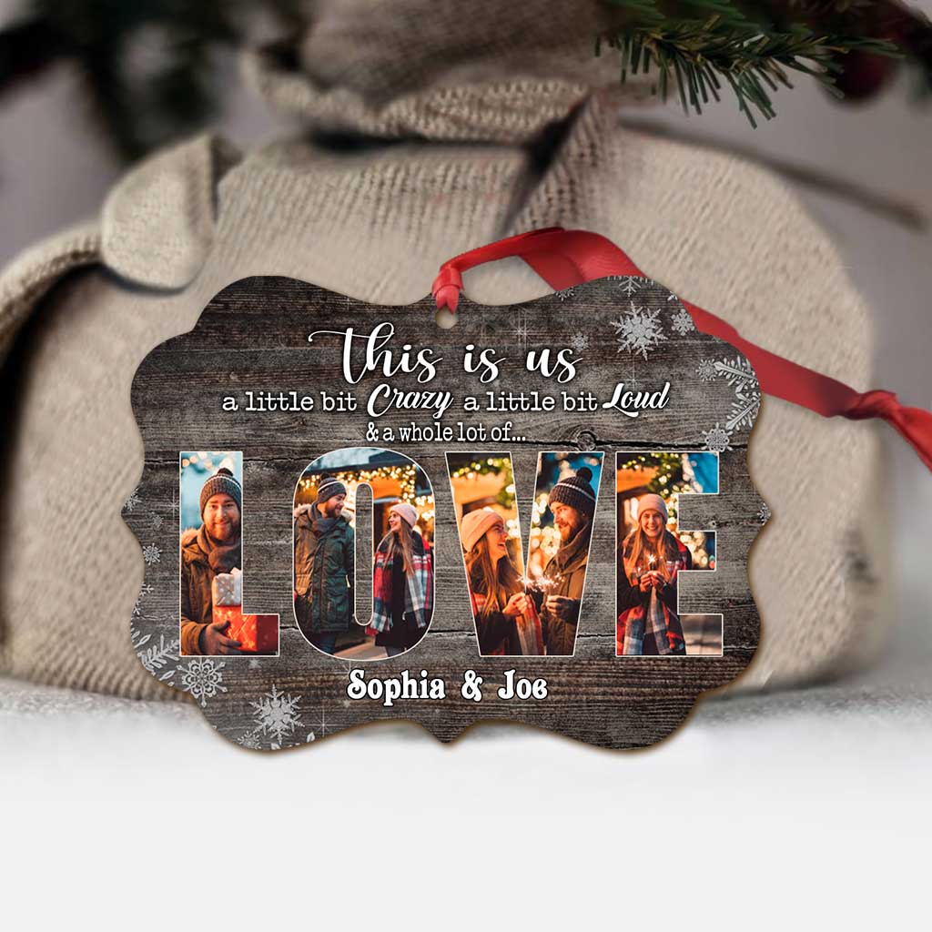 This Is Us Snowy - Personalized Christmas Couple Ornament (Printed On Both Sides)