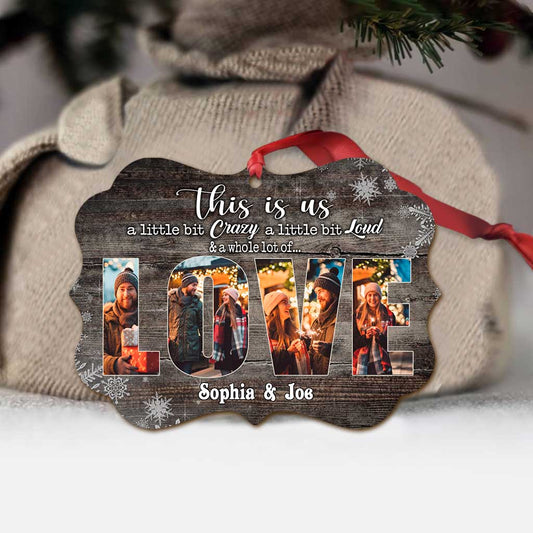 This Is Us Snowy - Personalized Christmas Couple Ornament (Printed On Both Sides)