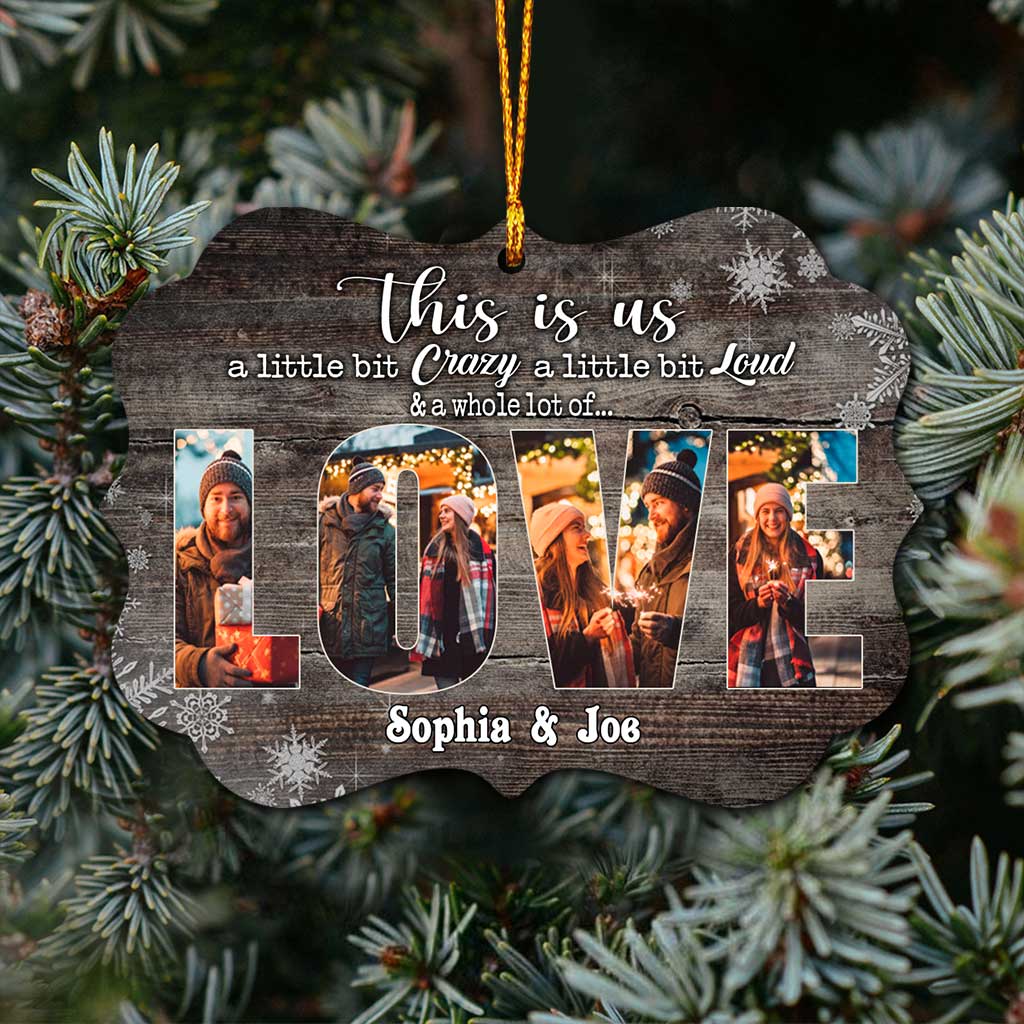 This Is Us Snowy - Personalized Christmas Couple Ornament (Printed On Both Sides)