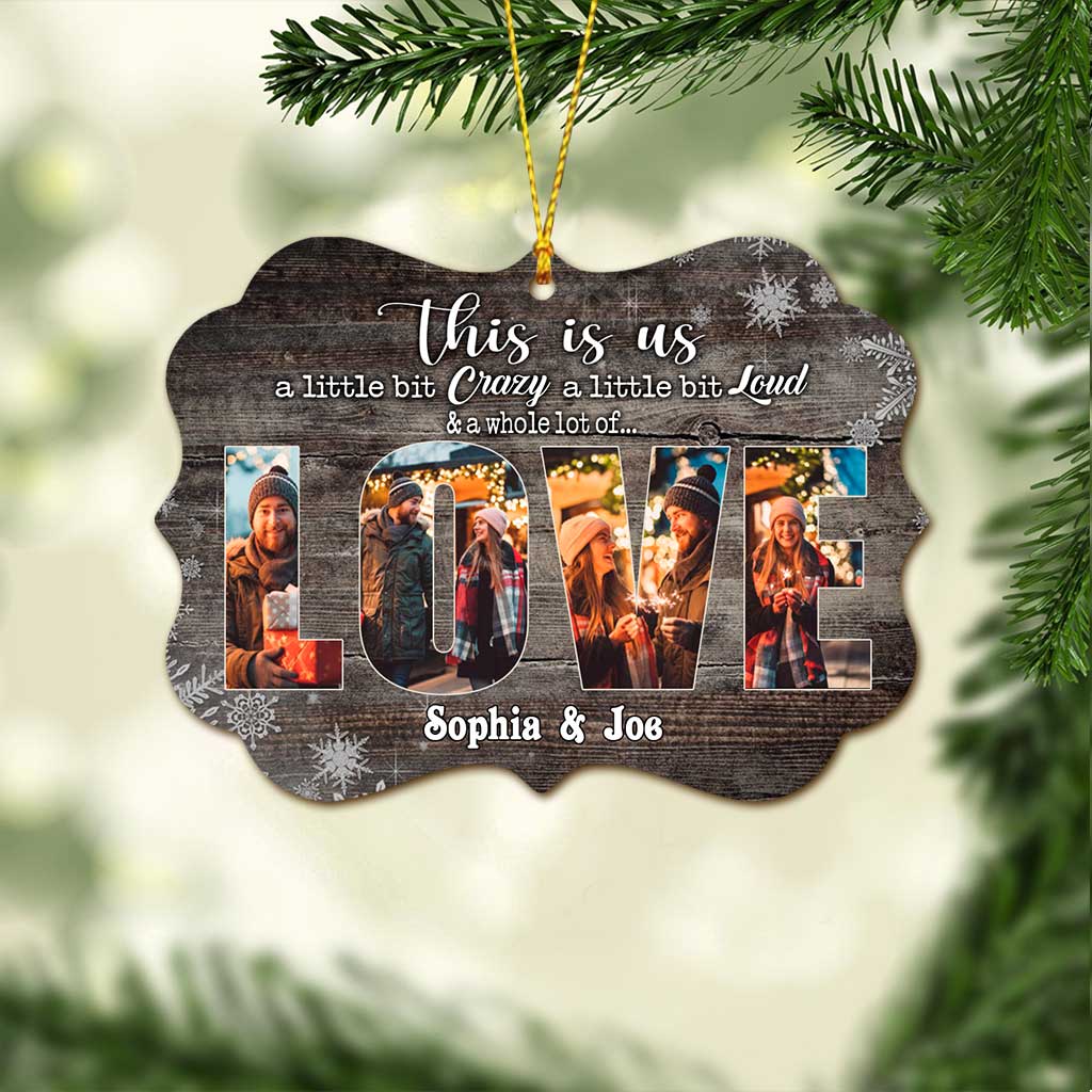 This Is Us Snowy - Personalized Christmas Couple Ornament (Printed On Both Sides)