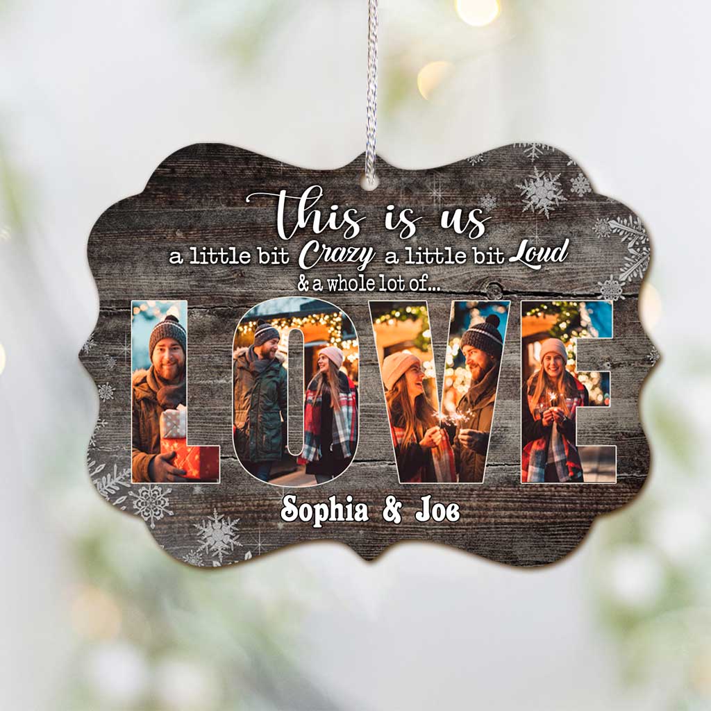 This Is Us Snowy - Personalized Christmas Couple Ornament (Printed On Both Sides)