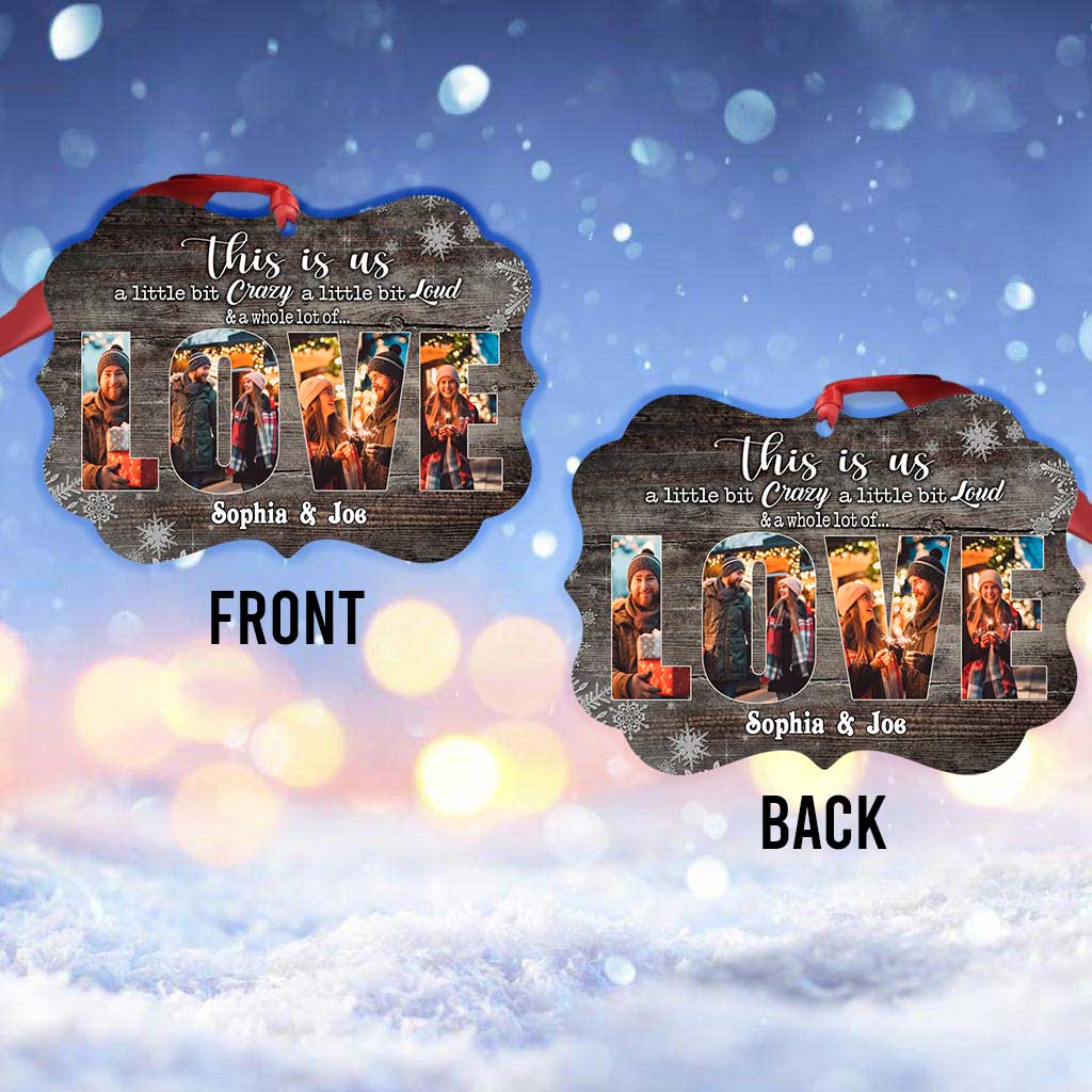 This Is Us Snowy - Personalized Christmas Couple Ornament (Printed On Both Sides)