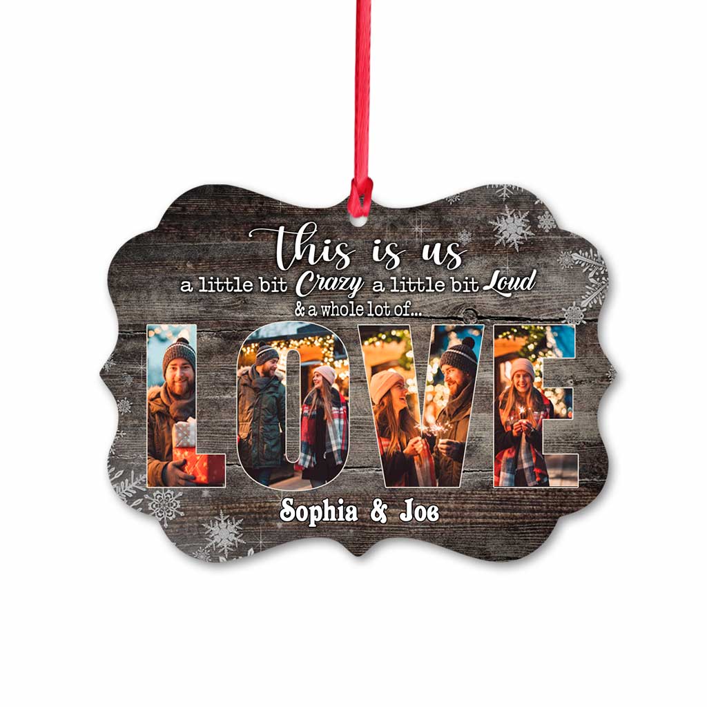 This Is Us Snowy - Personalized Christmas Couple Ornament (Printed On Both Sides)