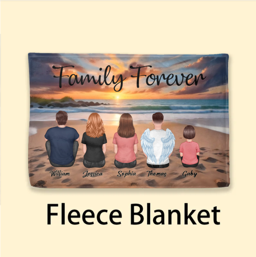 Personalized Family Forever Poster or Canvas, Keychain, Plaque, Car Hanger, Wallet Card - Perfect Gift for Siblings, Memorial Keepsake