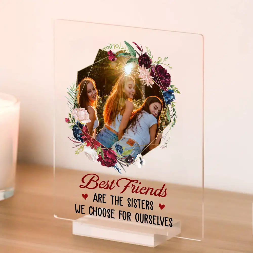 Best Friends Forever – Personalized Acrylic Plaque for Sisters and Best Friends with Fun Quote