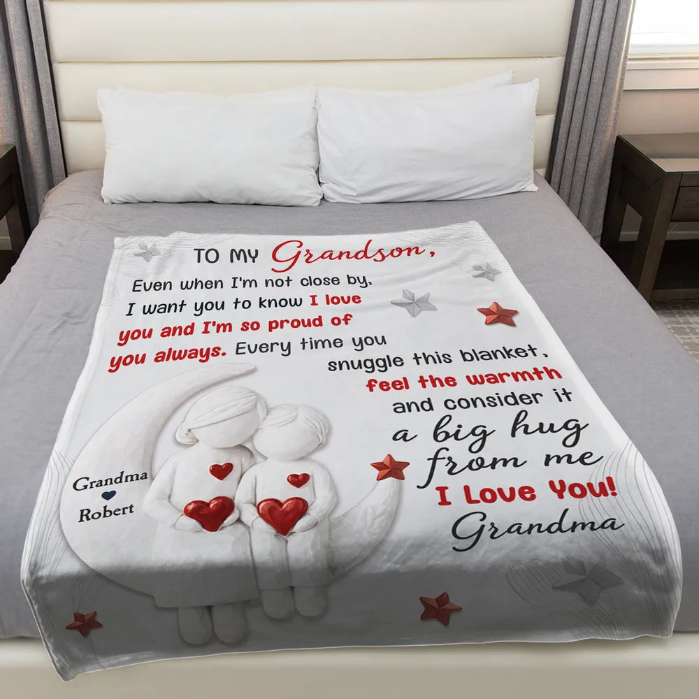 To My Grandson Fleece Blanket I Want You To Know How Much I Love You Unique Gift From Grandma