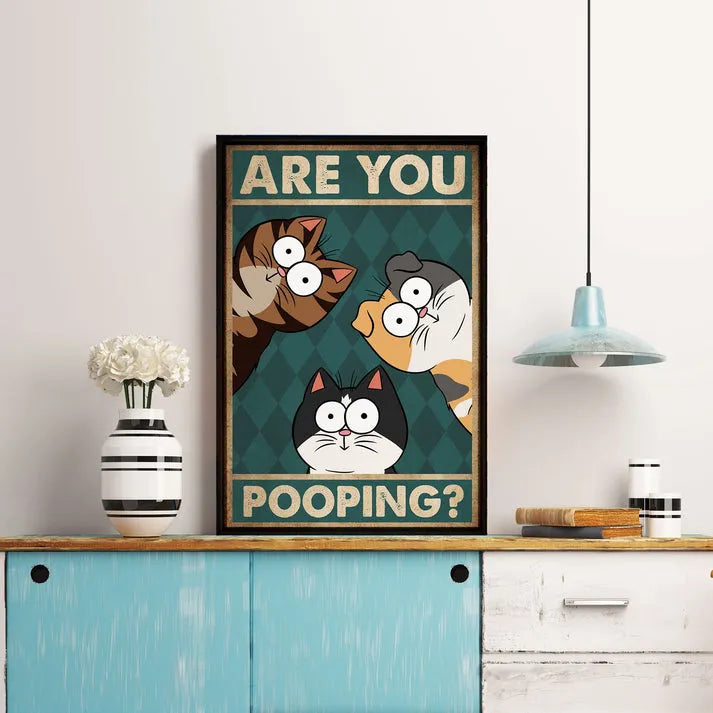Personalized Funny Cats and Dogs Poster – Ideal Gift for Cat and Dog Lovers