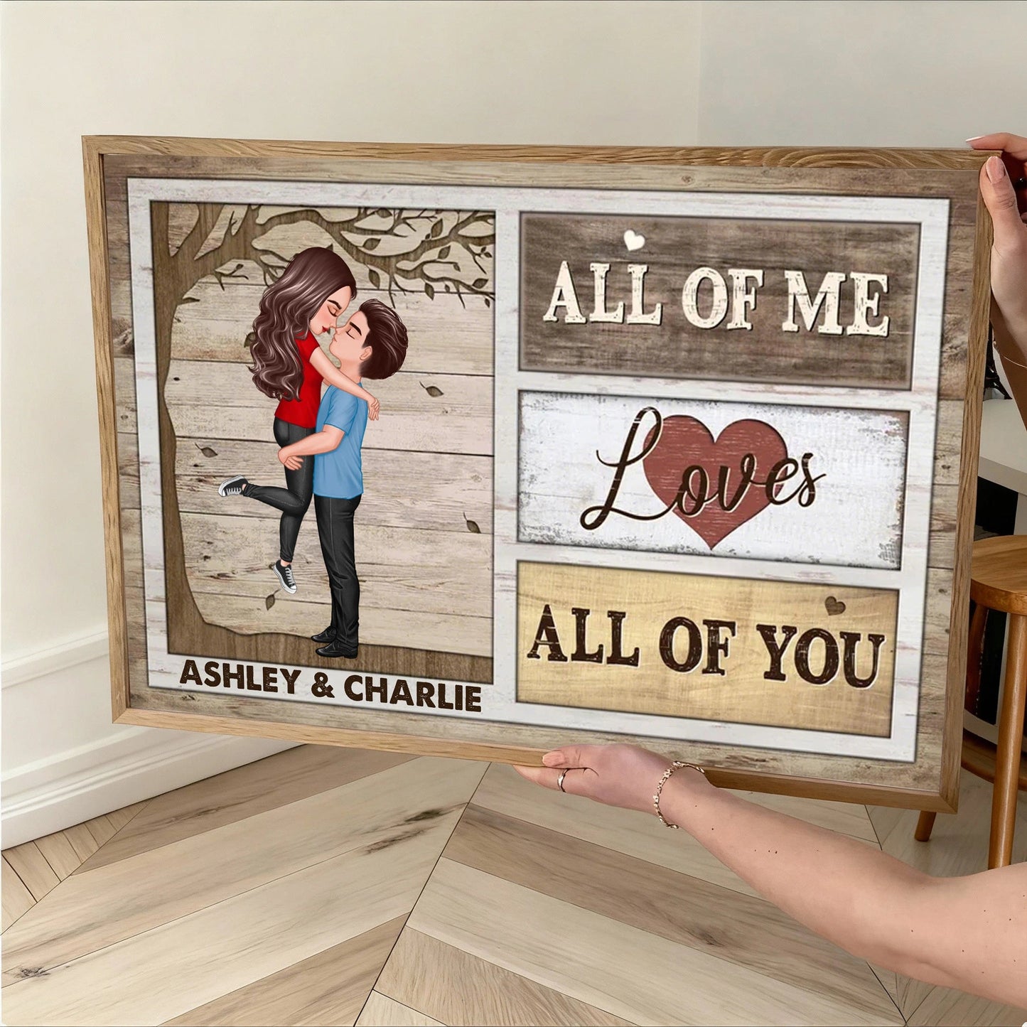 Custom Couple Poster All Of Me Loves All Of You Modern Romantic Wall Art Unique Gift For Anniversary Birthday Or Christmas