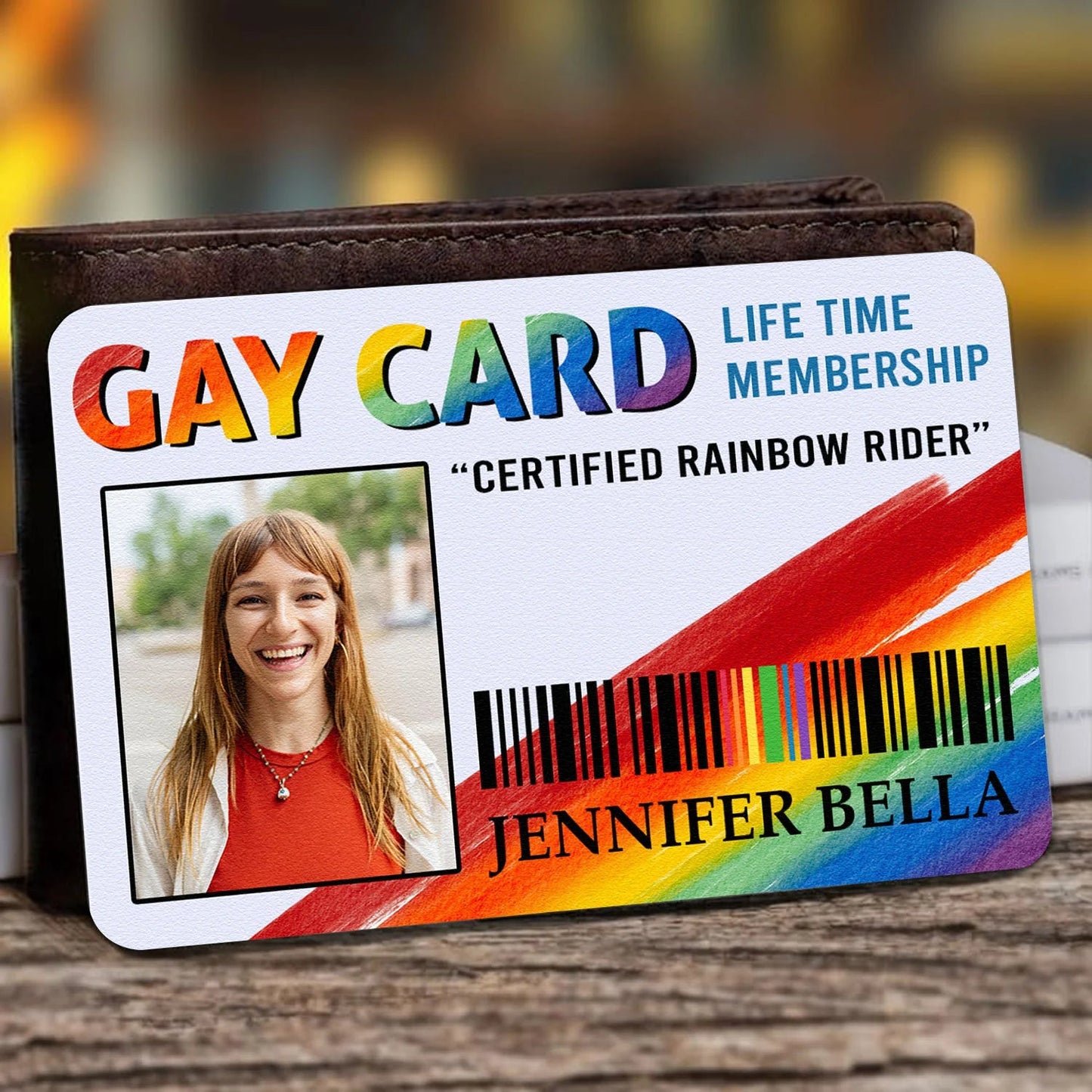 “GAY CARD” Lifetime Membership Metal Wallet Card – Personalized Pride Gift for Lovers