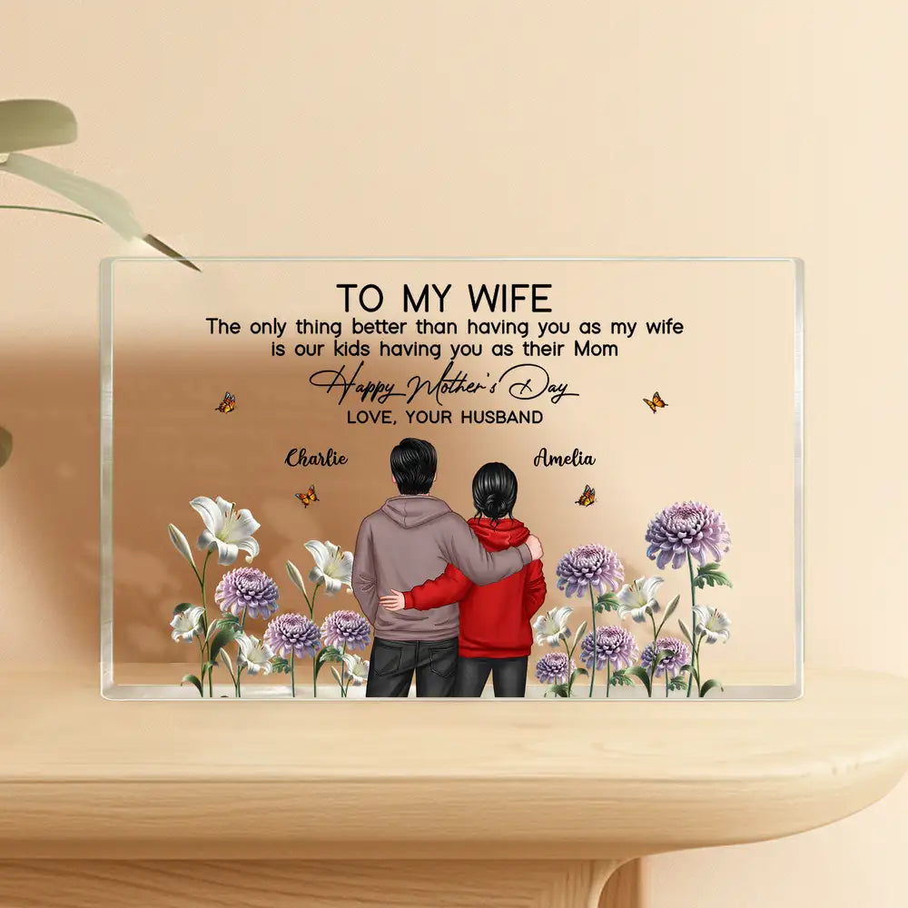Custom Mother’s Day Gift – To My Wife – Personalized Poster, Plaque, Keychain, and More – A Gift to Cherish Forever