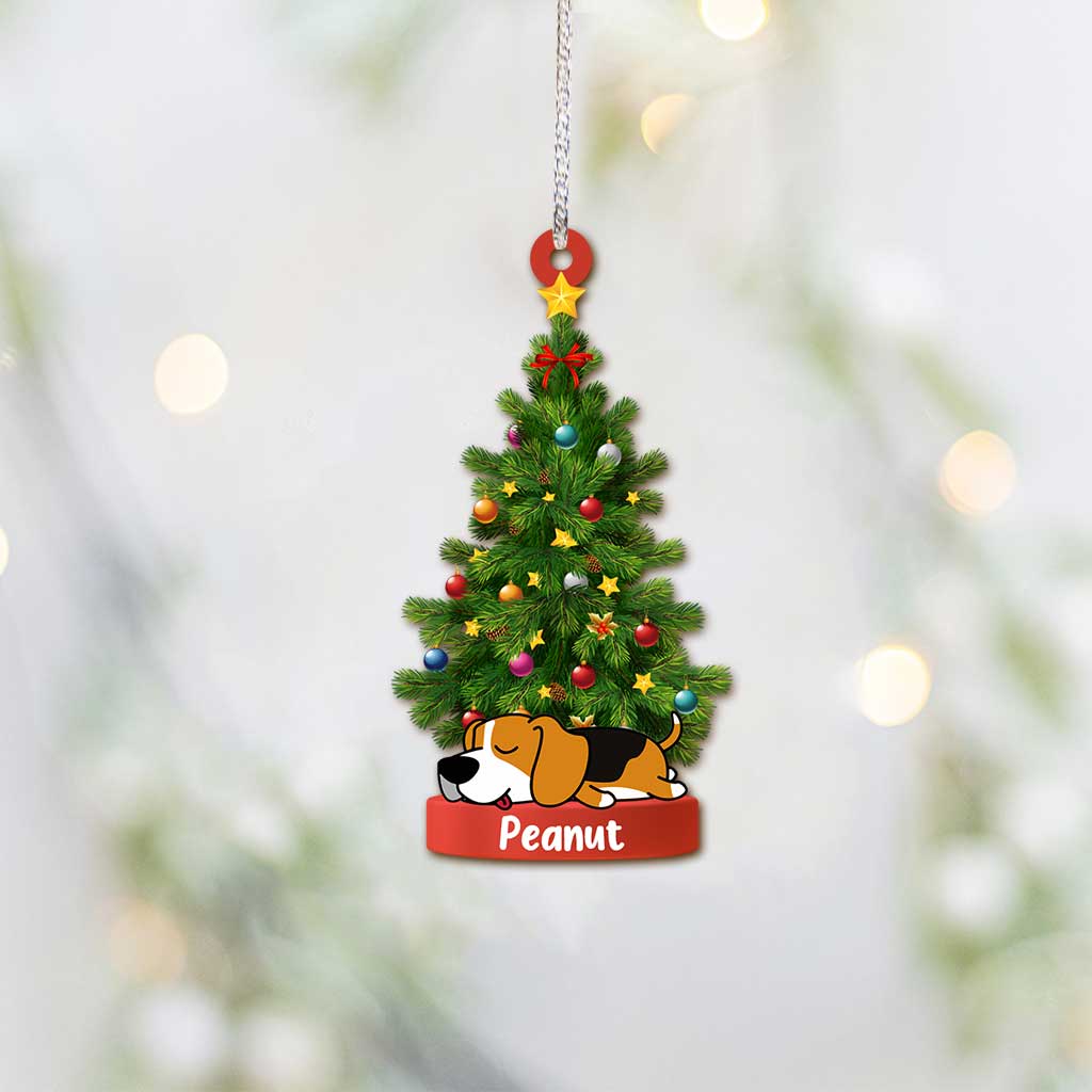 Love My Dog - Personalized Christmas Dog Transparent Ornament