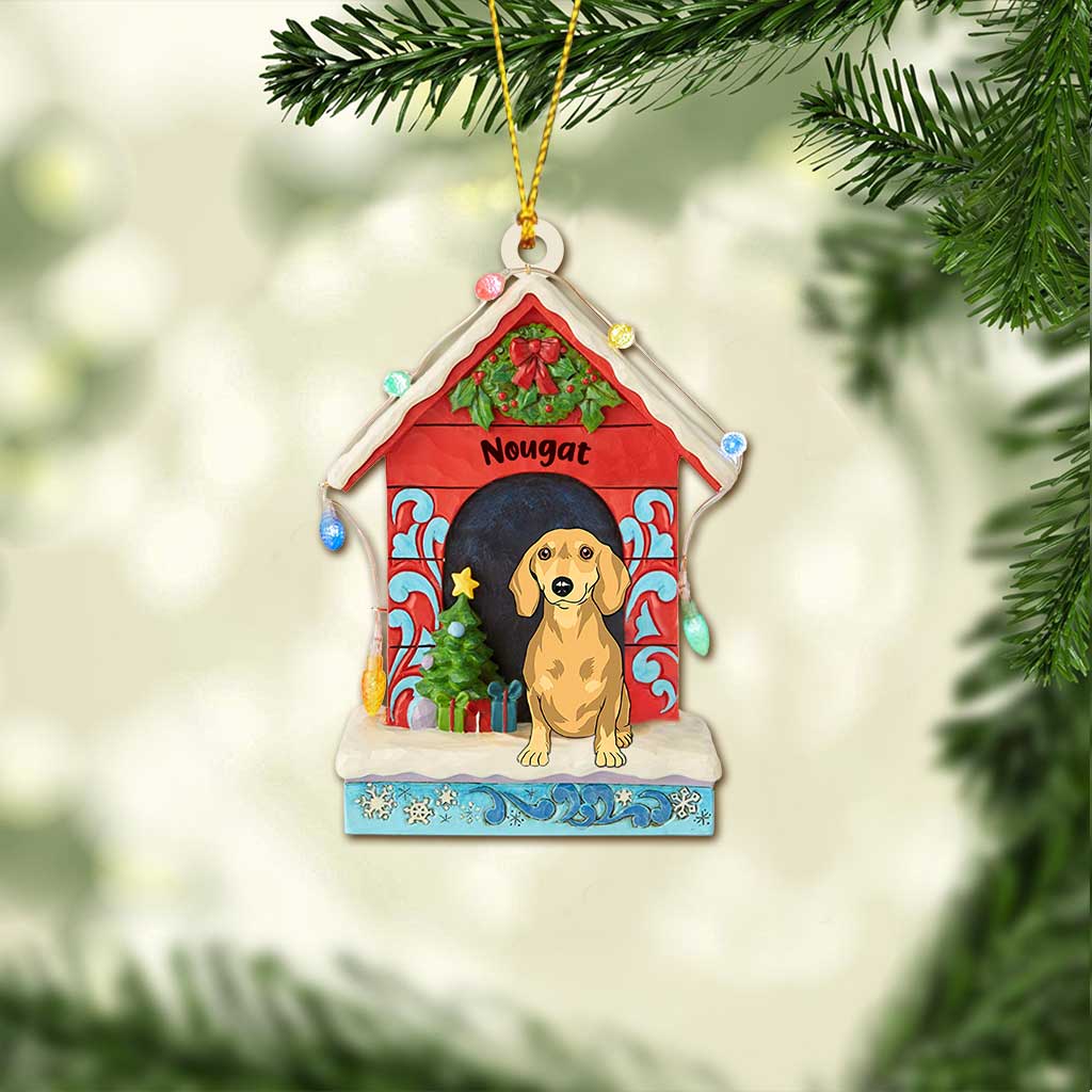 Love My Dog - Personalized Christmas Dog Transparent Ornament