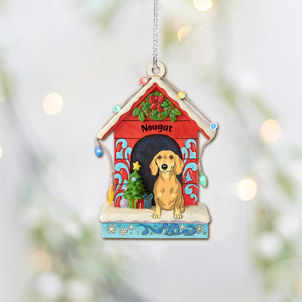 Love My Dog - Personalized Christmas Dog Transparent Ornament