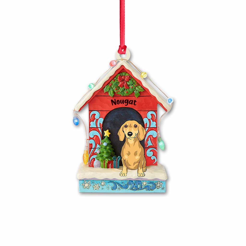 Love My Dog - Personalized Christmas Dog Transparent Ornament