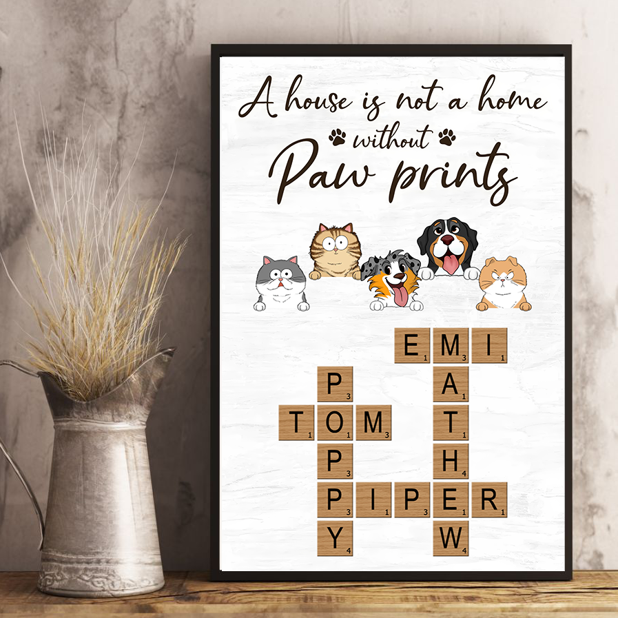Personalized Pet Portrait Canvas/Poster - Ideal Gift for Pet Lovers