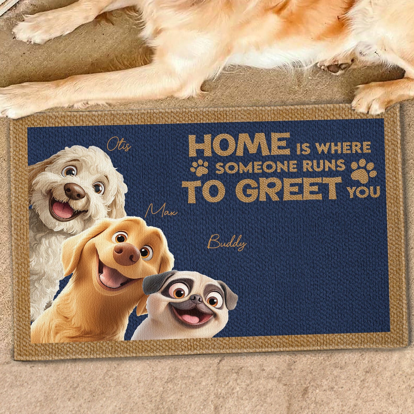 Personalized Dog Doormat - Custom Welcome Mat for Pet Owners