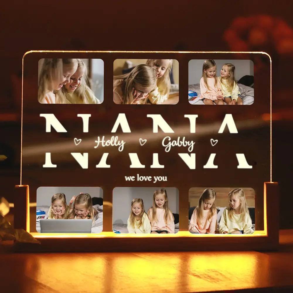 Family Glow - Custom Photo Night Light - Perfect Gift for Mom, Dad & Grandma
