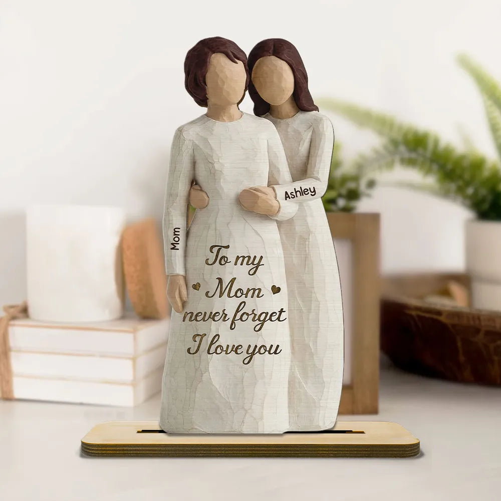 Custom 2-Layer Wooden Plaque with Sweet Motherhood Message - Meaningful New Mom Gift for Nursery or Living Room