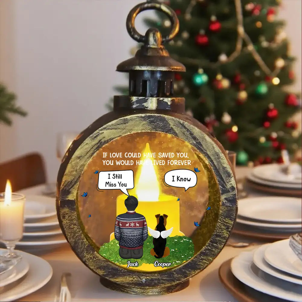 Heartfelt Lantern Ornament Keepsake for Pet Memorial, Warm Tribute Gift of Love and Remembrance