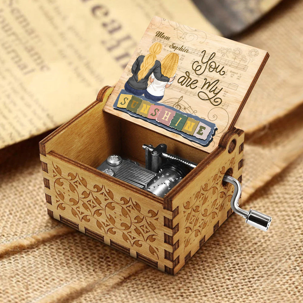Mother You Are My Sunshine - Personalized Mother's Day Mother Hand Crank Music Box