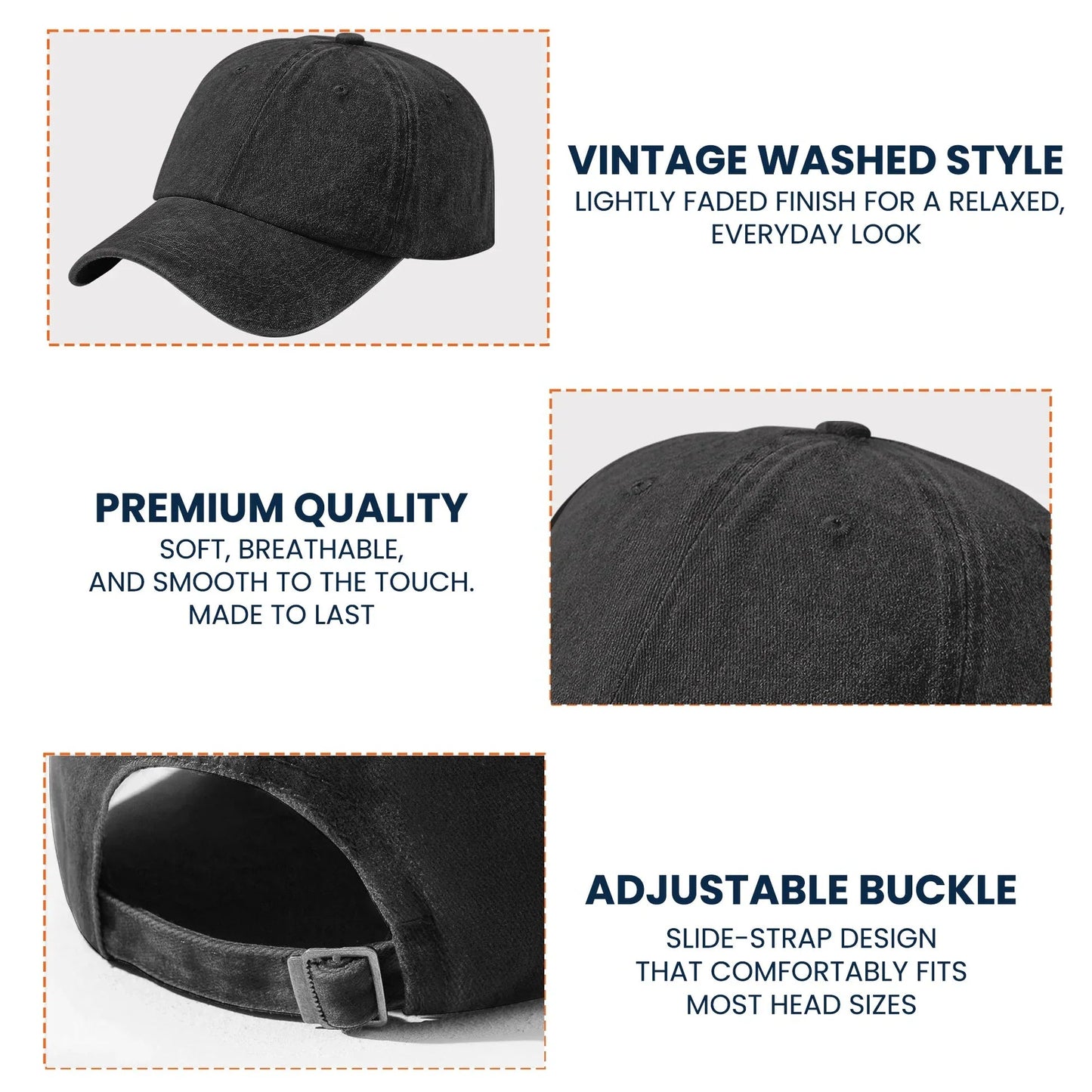 Personalized Washed Denim Baseball Cap With Cute Dog Graphic, Vintage Look Outdoor Wear, Unique Gift for Dog Lovers