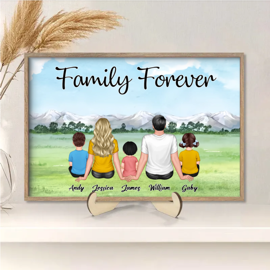 Personalized Family Poster, Plaque, Ornament, Keychain, and Sign - "Family Forever"