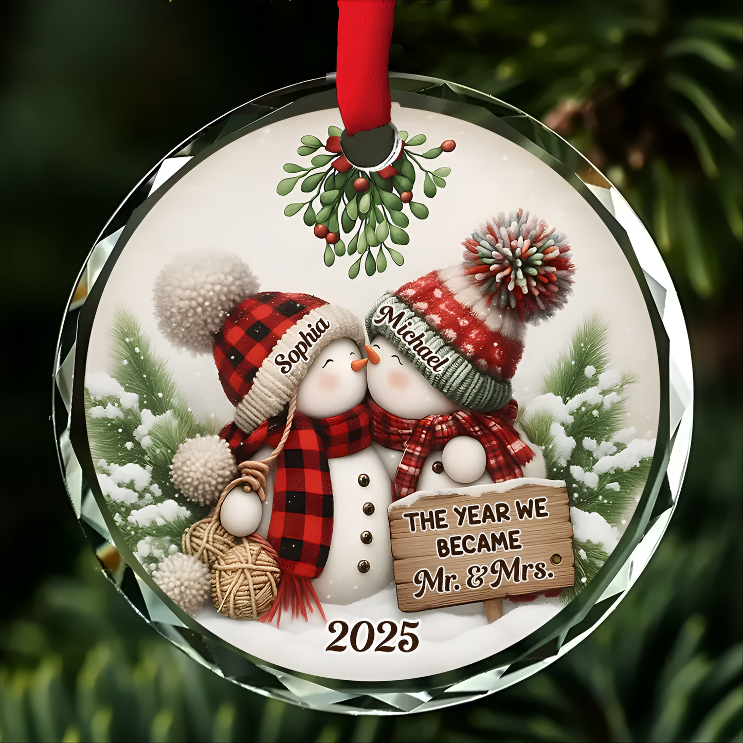 Silver Capped Glass Ornament – The Year We Became Mr. & Mrs., Perfect Christmas Gift for Couples & Newlyweds