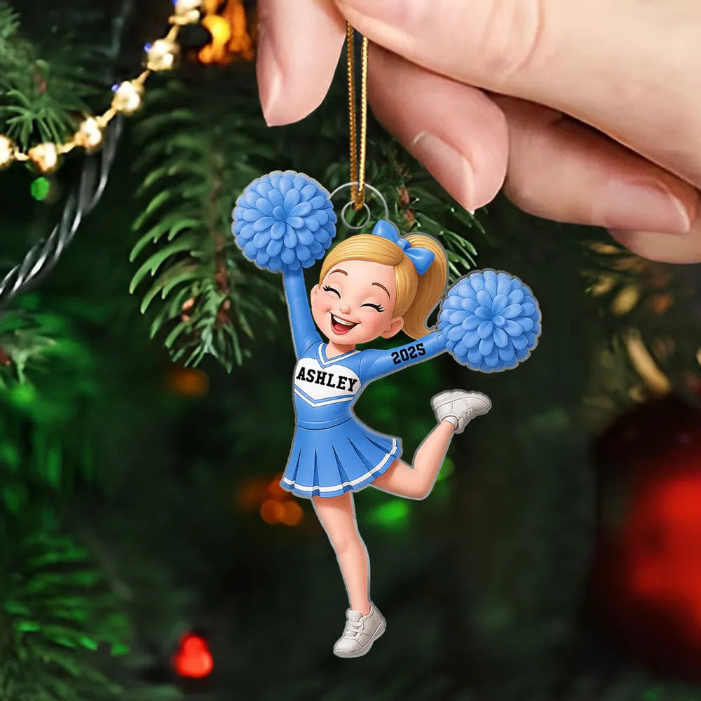 Acrylic Cheerleader Ornament - Personalized Gift