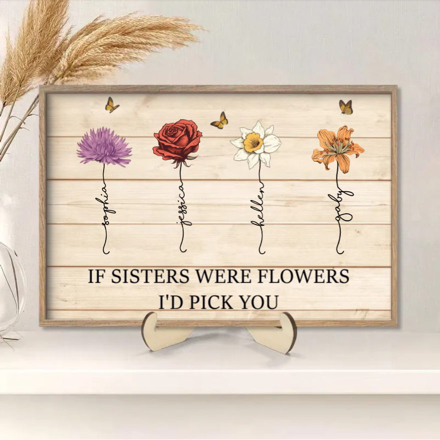 If Friends Were Flowers I'd Pick You - Personalized Jewelry Dish or Plaque or Poster or Ornament or  Keychain
