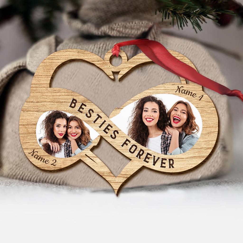 Besties Forever - Personalized Christmas Ornament (Printed On Both Sides)