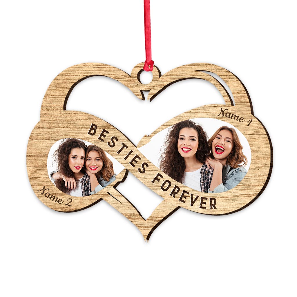 Besties Forever - Personalized Christmas Ornament (Printed On Both Sides)