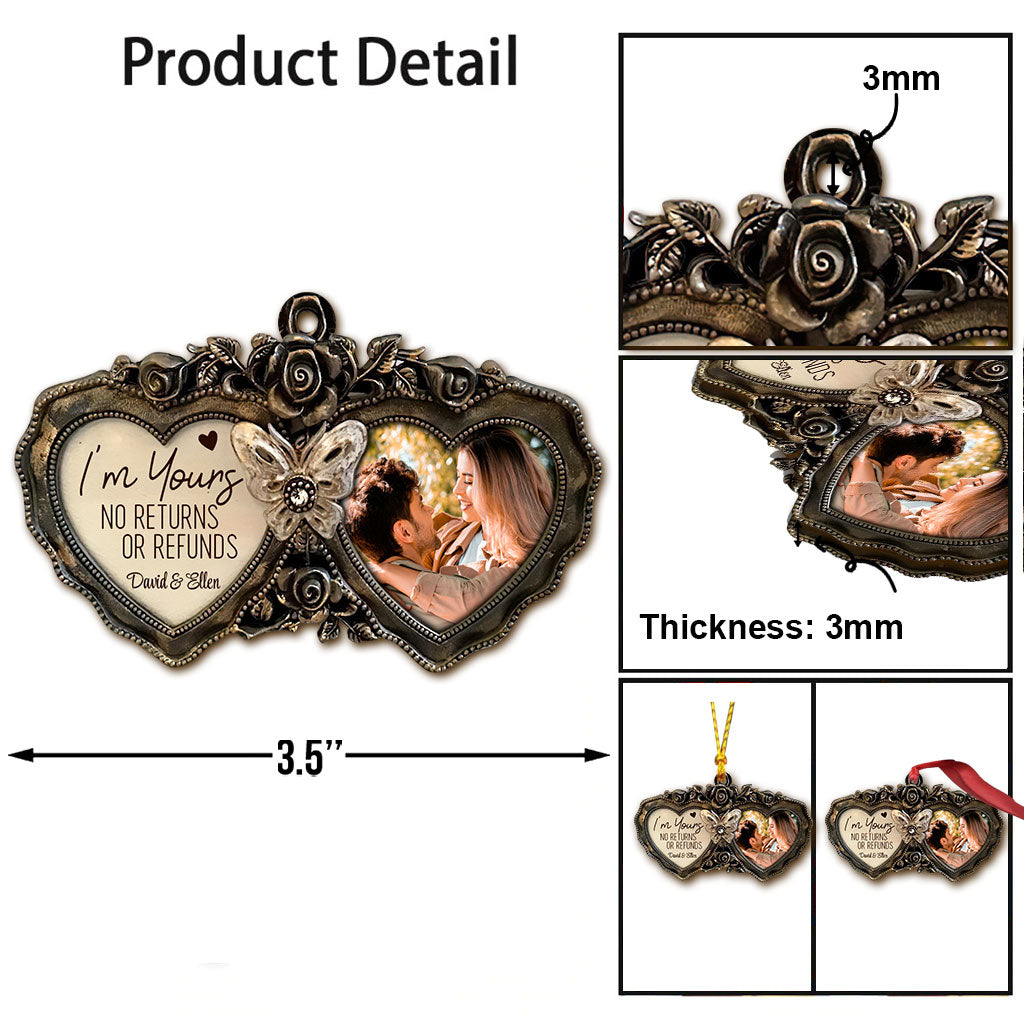 I'm Yours - Personalized Christmas Couple Ornament (Printed On Both Sides)